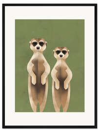 Gerahmter Kunstdruck Erdmännchen