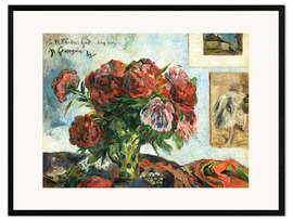 Kunsttryk i ramme Peonies