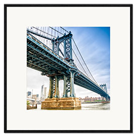 Innrammet kunsttrykk View of Manhattan Bridge - New York City