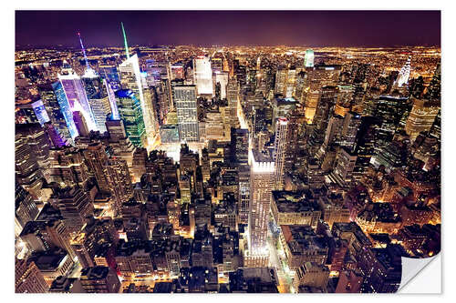 Vinilo para la pared View of Manhattan from The Empire State Building