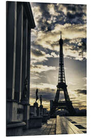 Magnettafel Farben des Eiffelturms im Winter