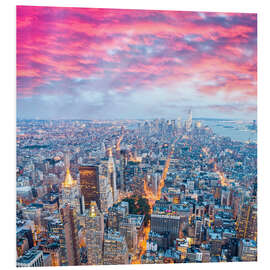 Foam board print Amazing New York skyline at night