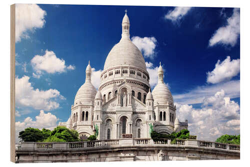 Holzbild Die Basilica minor Sacré-Cœur de Montmartre