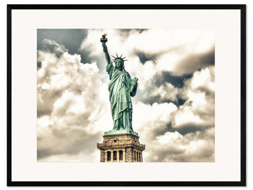 Gerahmter Kunstdruck Freiheitsstatue - Symbol von New York