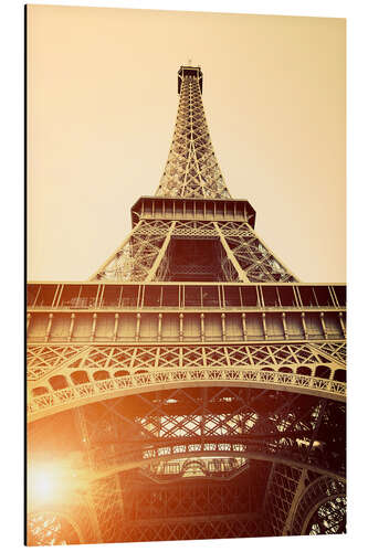 Tableau en aluminium Tour Eiffel vintage, Paris