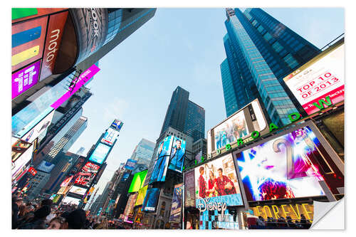 Selvklebende plakat Times Square - most popular spot in New York