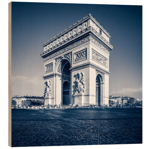 Wood print Arc de triomphe - Paris
