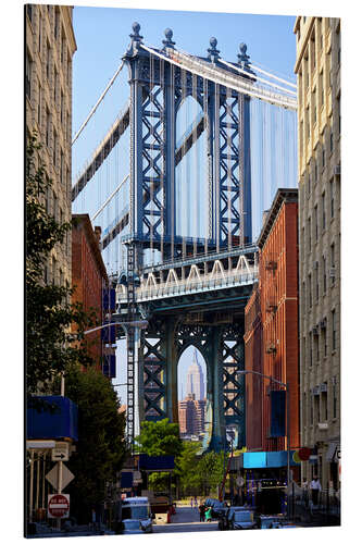 Tableau en aluminium Manhattan Bridge et Empire State Building