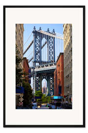 Gerahmter Kunstdruck Manhattan Bridge und Empire State Building