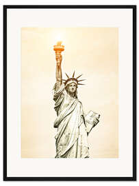 Gerahmter Kunstdruck Freiheitsstatue in New York, USA