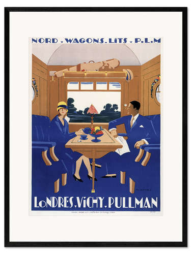 Ingelijste kunstdruk Londres-Vichy Pullman