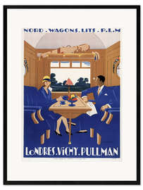 Ingelijste kunstdruk Londres-Vichy Pullman