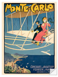 Selvklebende plakat Flight Competition in Monaco