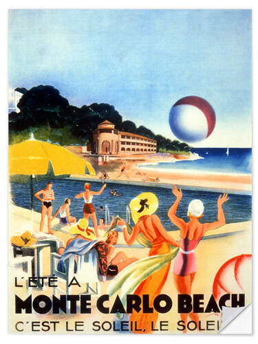 Autocolante decorativo Monte Carlo Beach