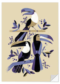 Sticker mural Toucans