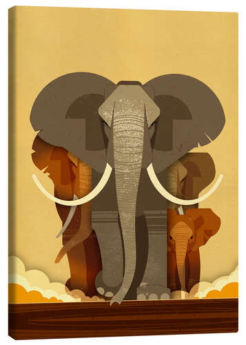 Canvas print Elephants