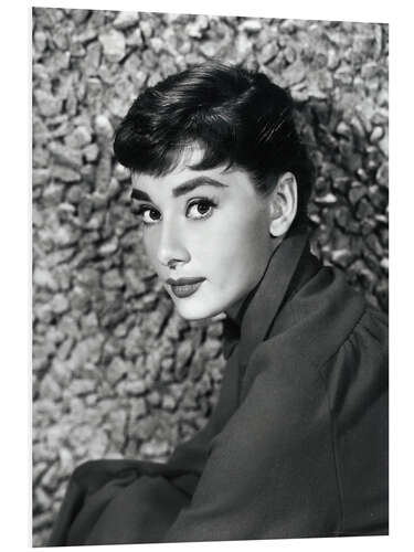 Hartschaumbild Audrey Hepburn Portrait