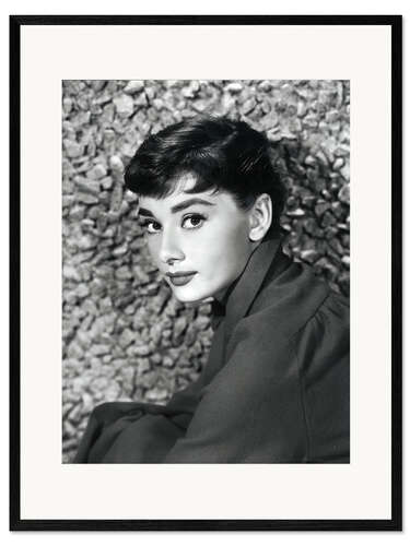 Plakat artystyczny premium w ramie Audrey Hepburn Portrait