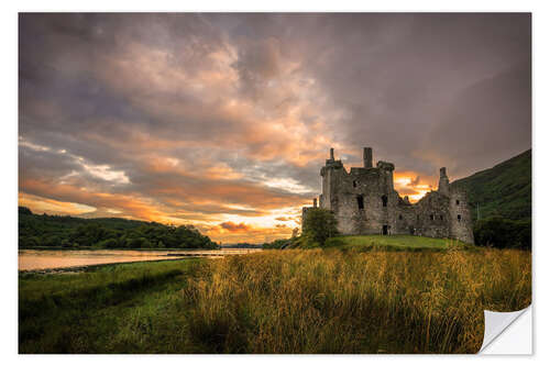 Selvklæbende plakat Castle Kilchurn, Scotland