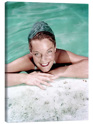 Quadro em tela Romy Schneider in the Swimming Pool