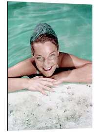 Magnettafel Romy Schneider im Schwimmbad