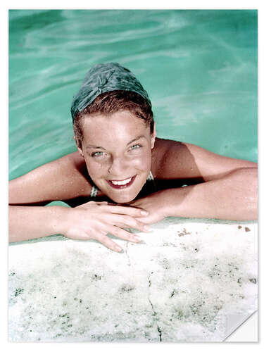 Sticker mural Romy Schneider in the Swimming Pool