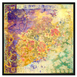 Gerahmter Kunstdruck Nostalgischer Garten