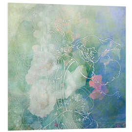 Foam board print Abstract flowers