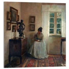 Gallery print Interior with reading woman