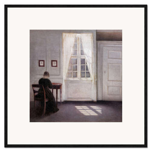 Framed art print Interior with sunlight on the floor