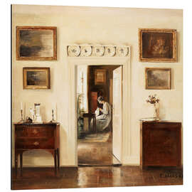 Magnettafel Frau beim Nähen