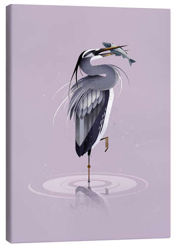 Canvas print Grey Heron