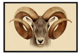 Gerahmter Kunstdruck Urial