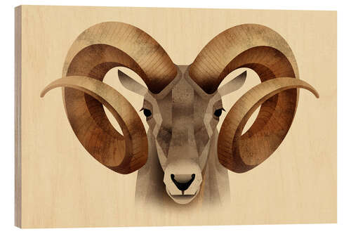 Tableau en bois Urial