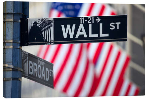 Lienzo Wall Street Signs in Manhattan, New York City