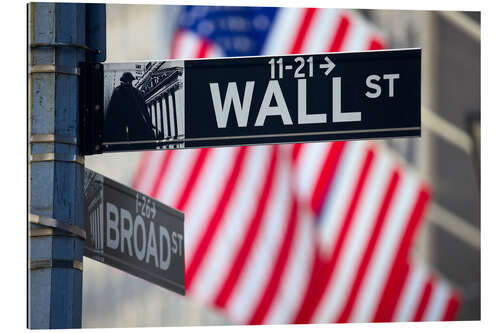 Galleritryck Wall Street Signs in Manhattan, New York City