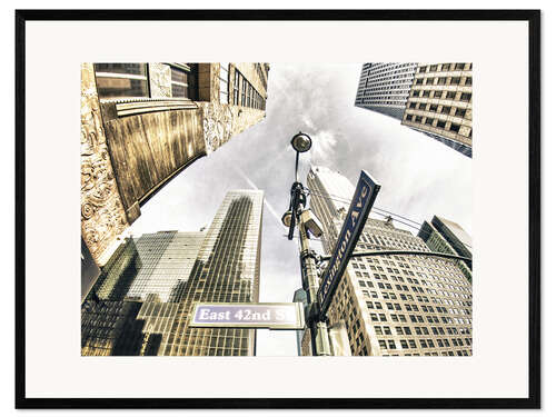 Framed art print view of New York Skyscrapers, U.S.A.