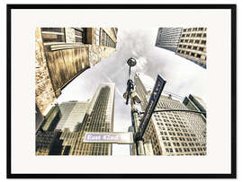 Framed art print view of New York Skyscrapers, U.S.A.