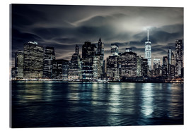 Quadro em acrílico  Manhattan at night, New York City