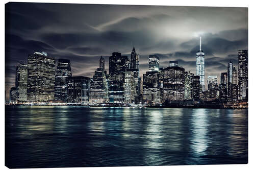 Leinwandbild Manhattan bei Nacht, New York City