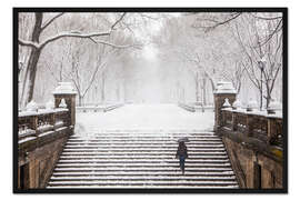 Gerahmter Kunstdruck Winter im Central Park