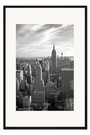 Gerahmter Kunstdruck Ansicht von Manhattan im Abendlicht