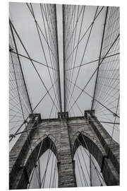 Hartschaumbild Brooklyn Bridge in New York