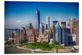 Foam board print Manhattan Skyline on a summer afternoon