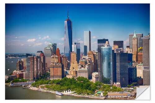 Självhäftande poster Manhattan Skyline on a summer afternoon