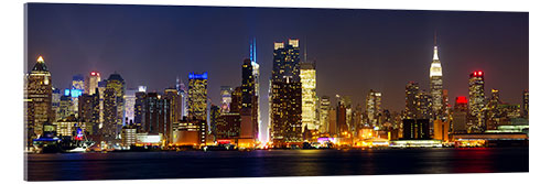 Acrylic print Manhattan skyline with Times Square at night