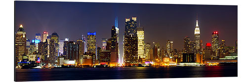 Aluminium print Manhattan skyline with Times Square at night