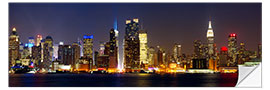 Naklejka na ścianę Manhattan skyline with Times Square at night