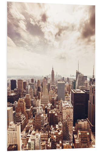 Quadro em PVC Bronze Manhattan skyline