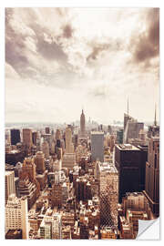 Wandsticker Bronze Skyline von Manhattan